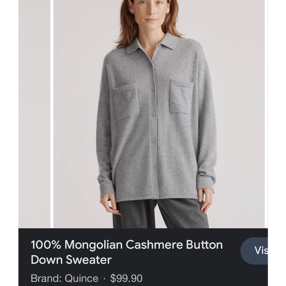 ISO: Quince Cashmere Button down XS